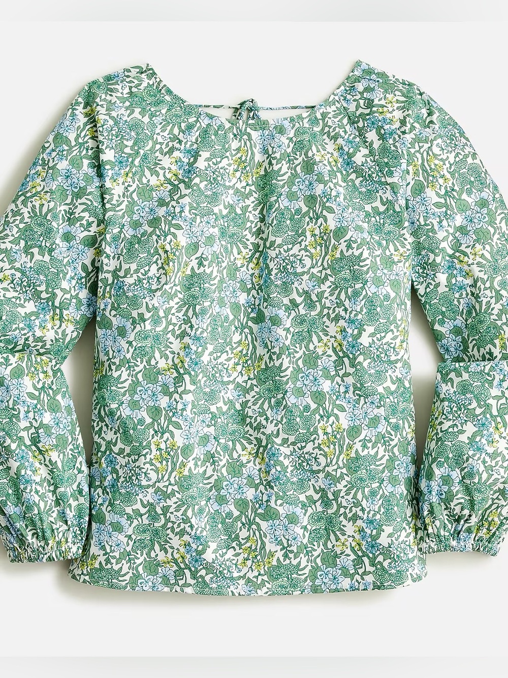 J. Crew Women’s Tie-back stretch cotton poplin-blend top in fête floral Size 8